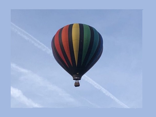 The morning – over our house.